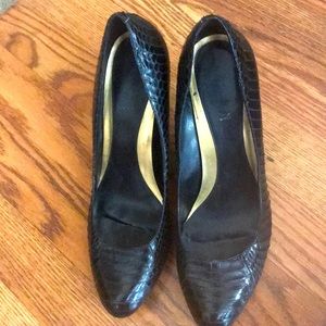 Ralph Lauren snake print heels